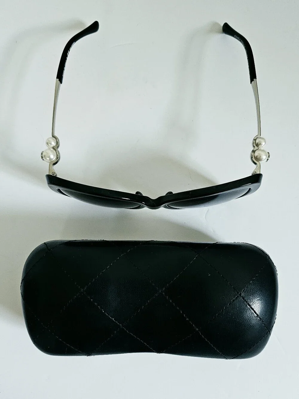 Chanel Acetate Butterfly Winter Pearl Sunglasses 5339-H Black